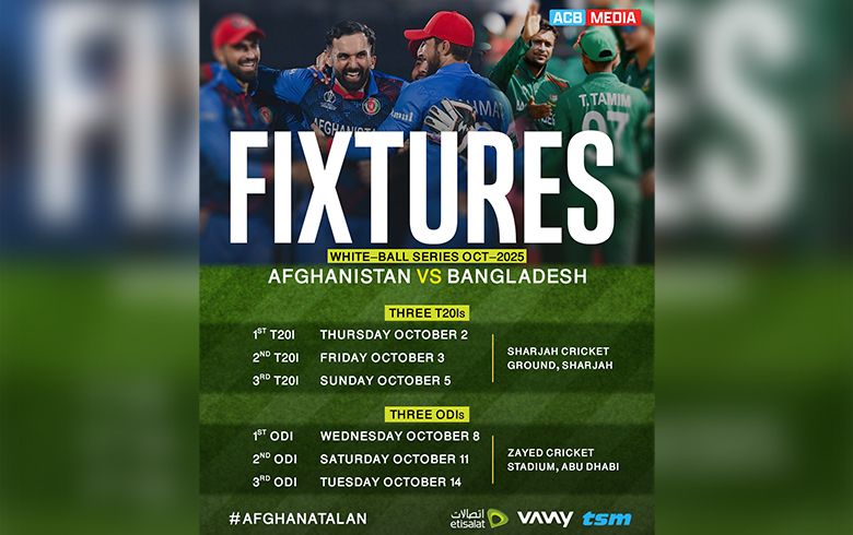 ACB to host Bangladesh for a white-ball series in October ACB to host Bangladesh for a white-ball series in October